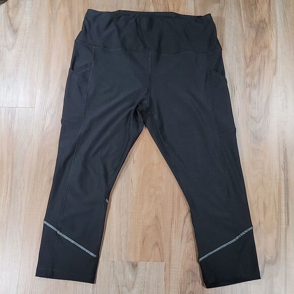 🔺️RBX Black Capri Athletic Pants w/Pockets XLarge - Picture 2 of 11